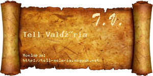Tell Valéria névjegykártya